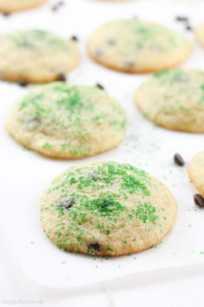 Mint Chocolate Chip Cookies (Gluten-Free) - Veggiebalance.com