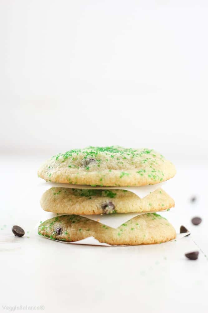 Mint Chocolate Chip Cookies (Gluten-Free) - Veggiebalance.com