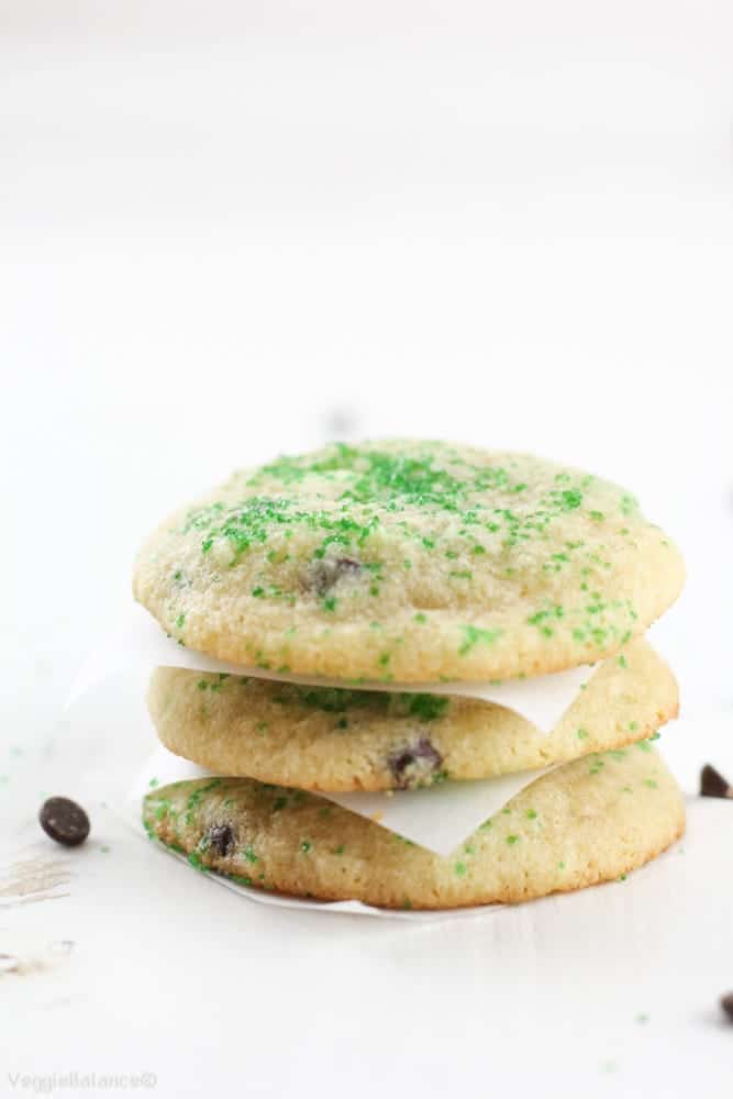 Mint Chocolate Chip Cookies (Gluten-Free) - Veggiebalance.com