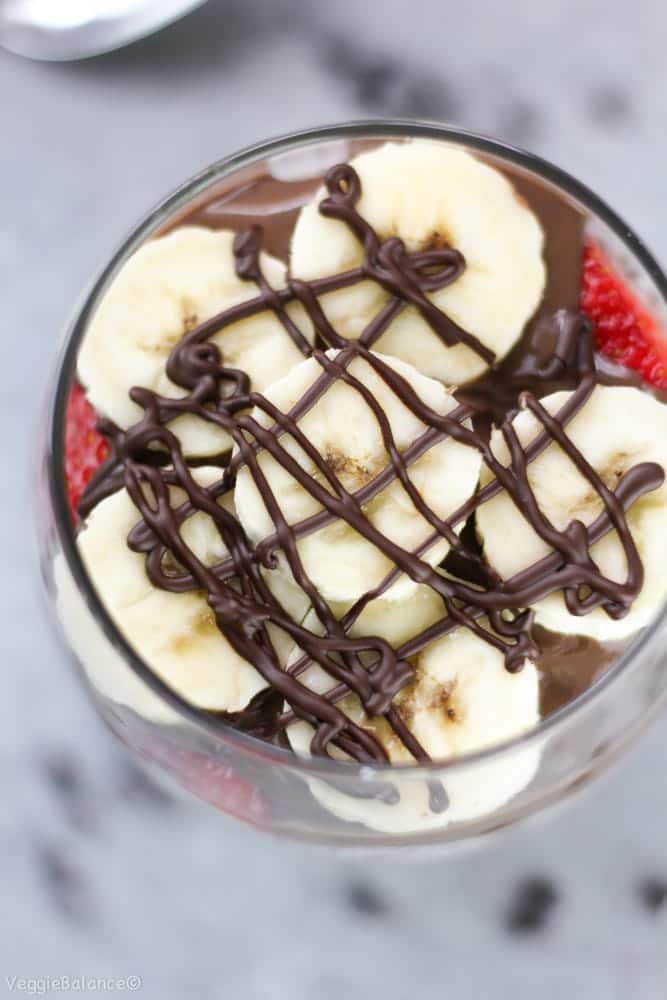 Chocolate Banana Chia Seed Pudding Parfait - Veggiebalance.com