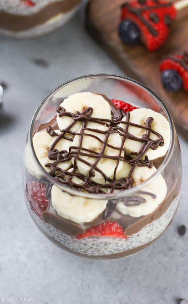 Chocolate Banana Chia Seed Pudding Parfait Recipe