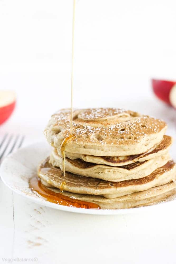 Gluten-Free Cinnamon Apple Pancakes - Veggiebalance.com