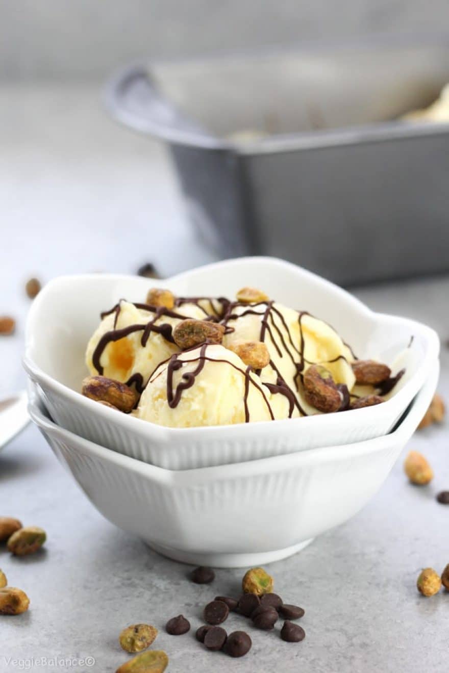 Delicious Honey Ice Cream without Ice Cream Maker