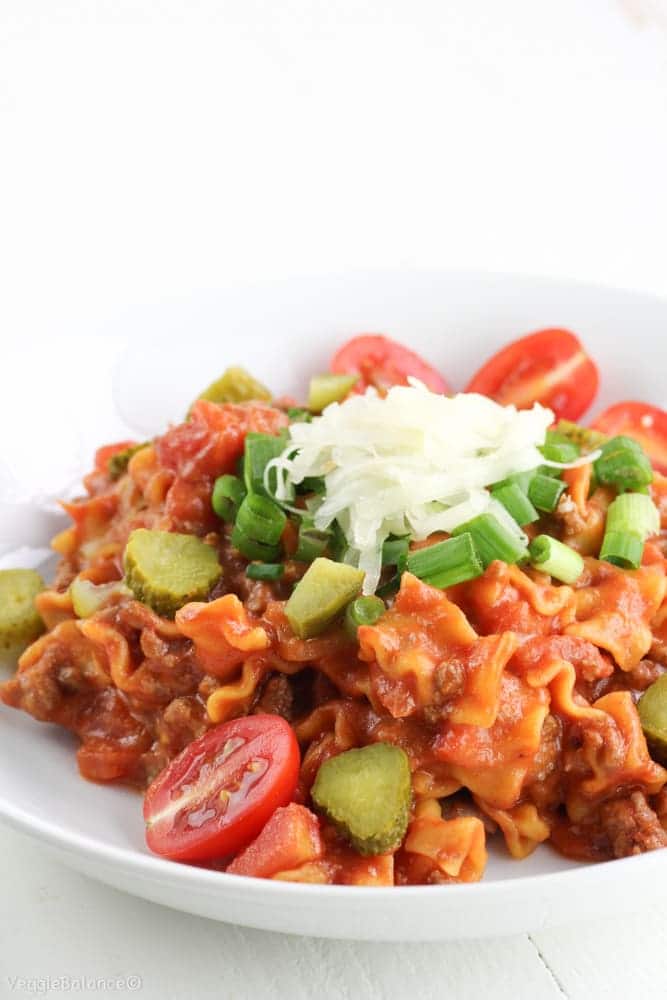 Easy Hamburger Casserole recipe - Veggiebalance.com