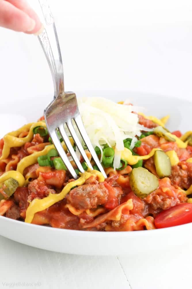 Easy Hamburger Casserole recipe - Veggiebalance.com