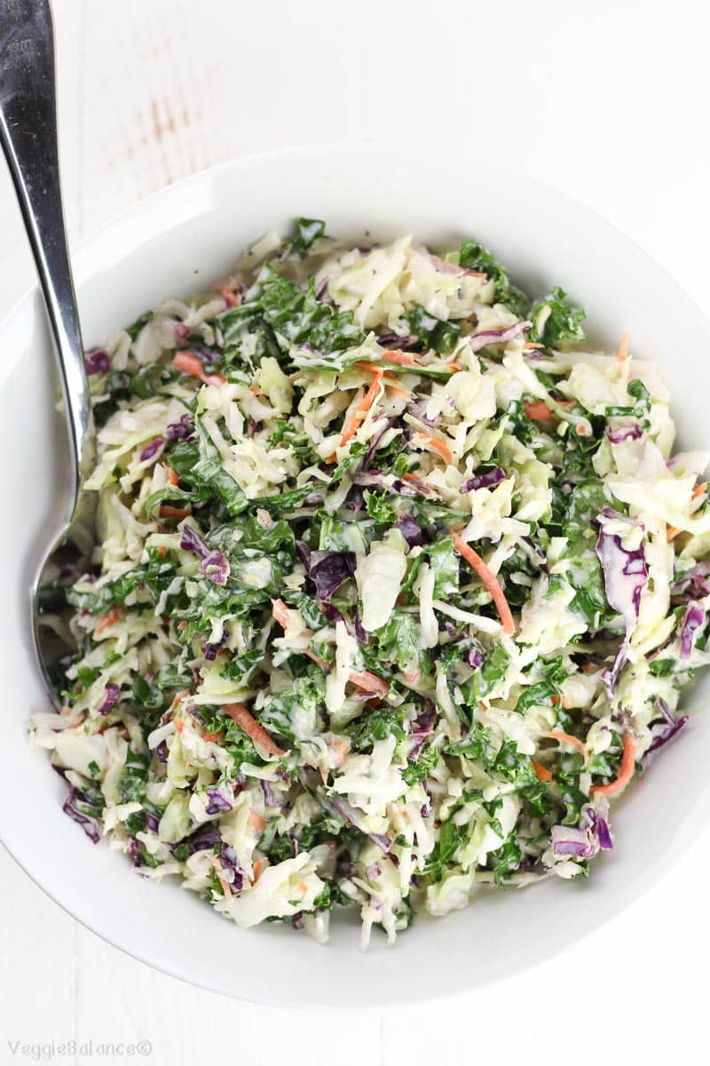 Healthy Coleslaw Recipe - Veggiebalance.com