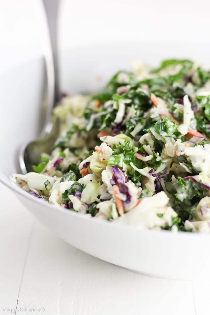 Healthy Coleslaw Recipe - Veggiebalance.com