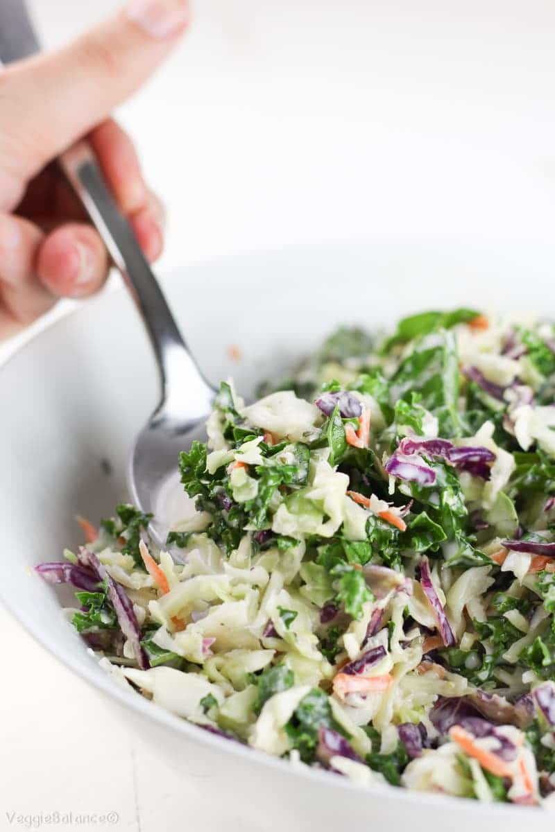 Healthy Coleslaw Recipe - Veggiebalance.com