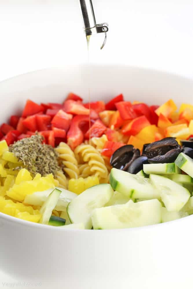 Healthy Italian Pasta Salad - Veggiebalance.com