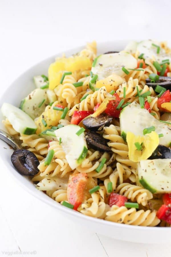 Healthy Italian Pasta Salad (Homemade Italian Dressing) Recipe