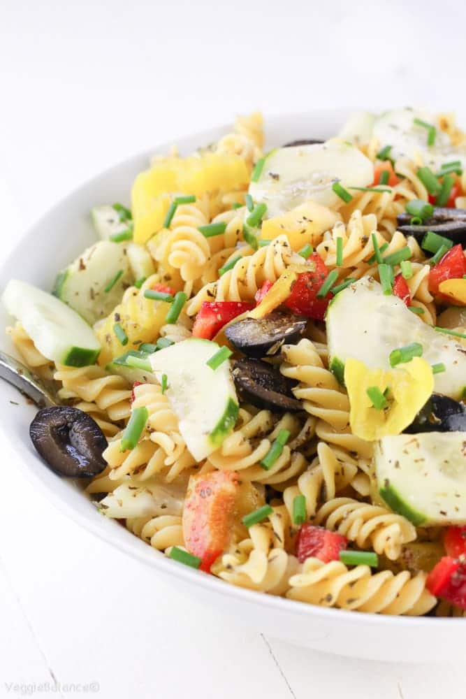 Healthy Italian Pasta Salad - Veggiebalance.com