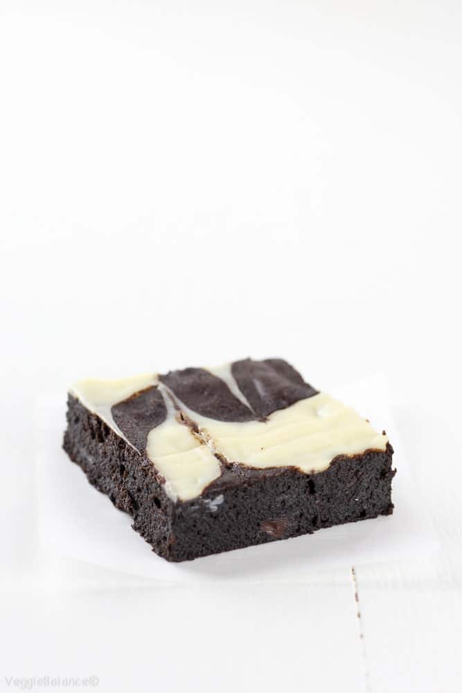 The Best Fudgy Brownies with Cream Cheese Swirl - Veggiebalance.com