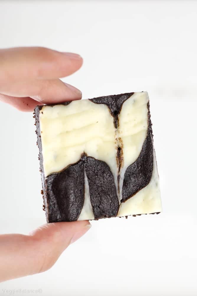 The Best Fudgy Brownies with Cream Cheese Swirl - Veggiebalance.com