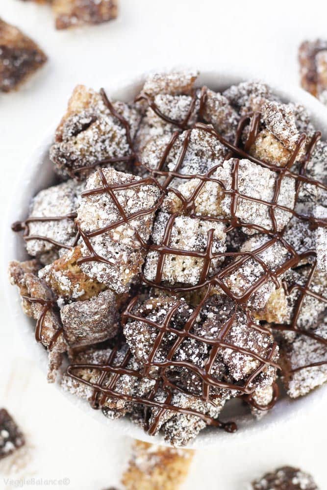 Vegan Dark Chocolate Cinnamon Muddy Buddies