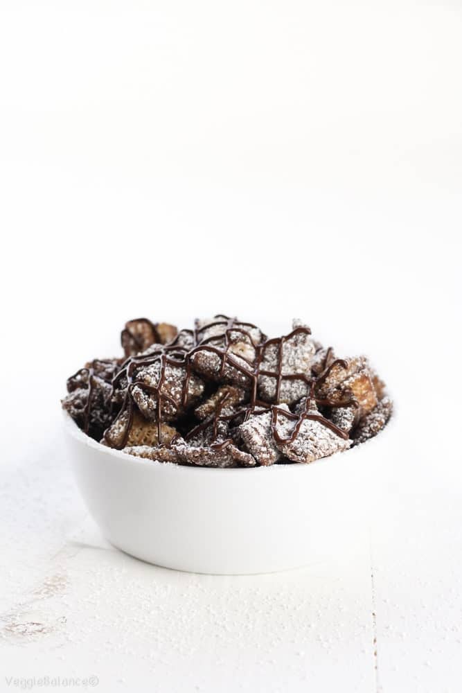 Vegan Dark Chocolate Cinnamon Muddy Buddies