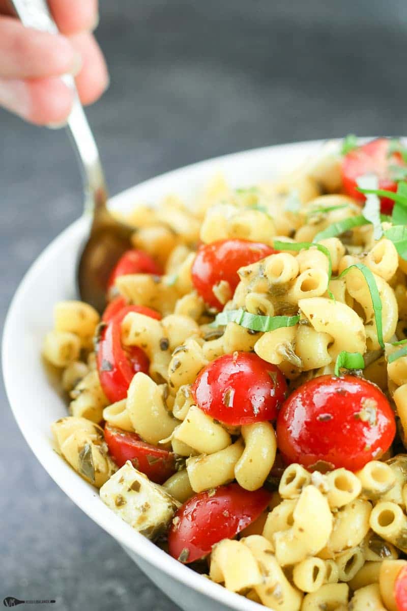 Caprese Gluten-Free Pasta Salad Recipe Made Easy - Veggiebalance.com