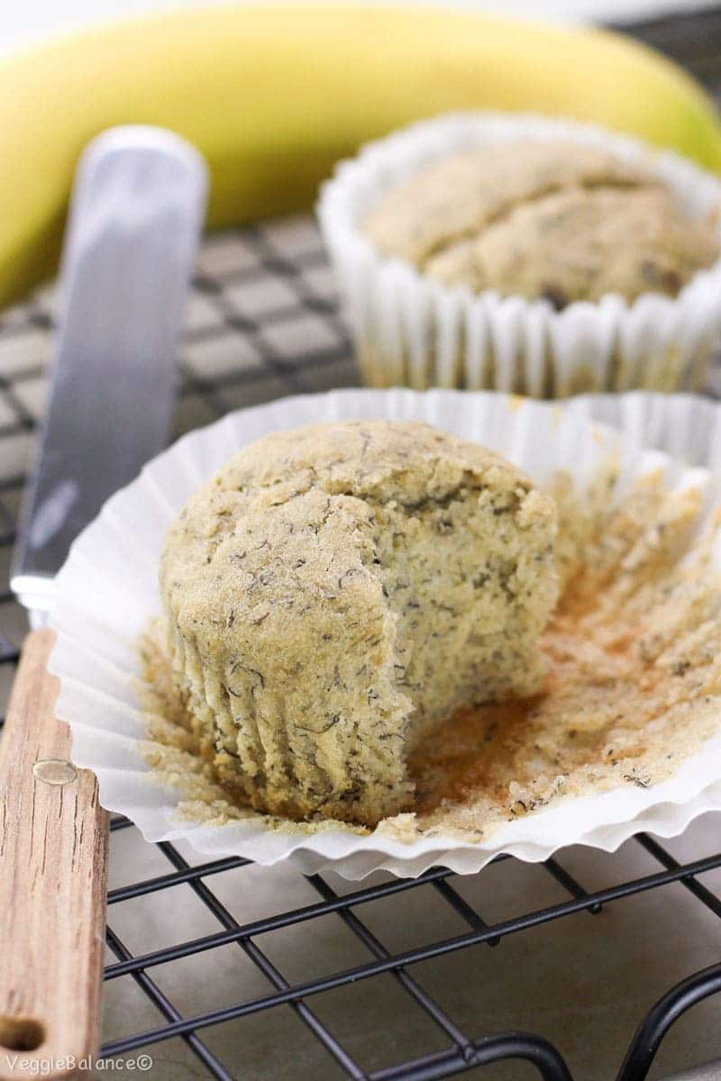 Gluten-Free Banana Muffins Recipe Low-Sugar - Veggiebalance.com