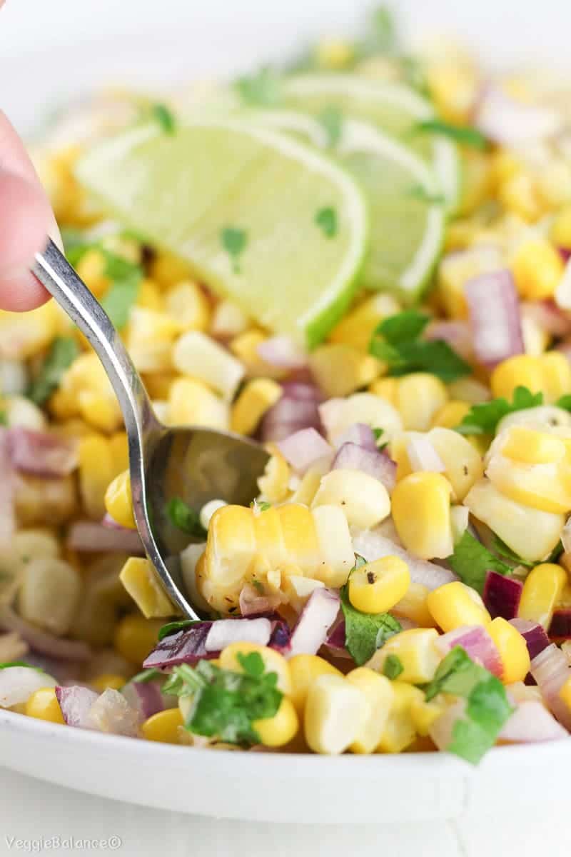 Summer Corn Salad Recipe - Veggiebalance.com