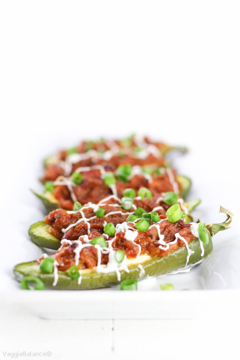 Sausage Stuffed Jalapenos Peppers recipe - Veggiebalance.com