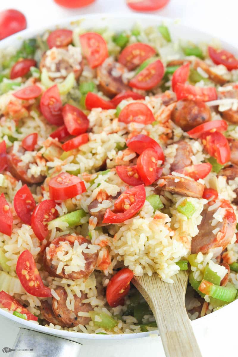 Quick Jambalaya Recipe made in Under 30 Minutes Gluten-Free Dairy-Free - Veggiebalance.com