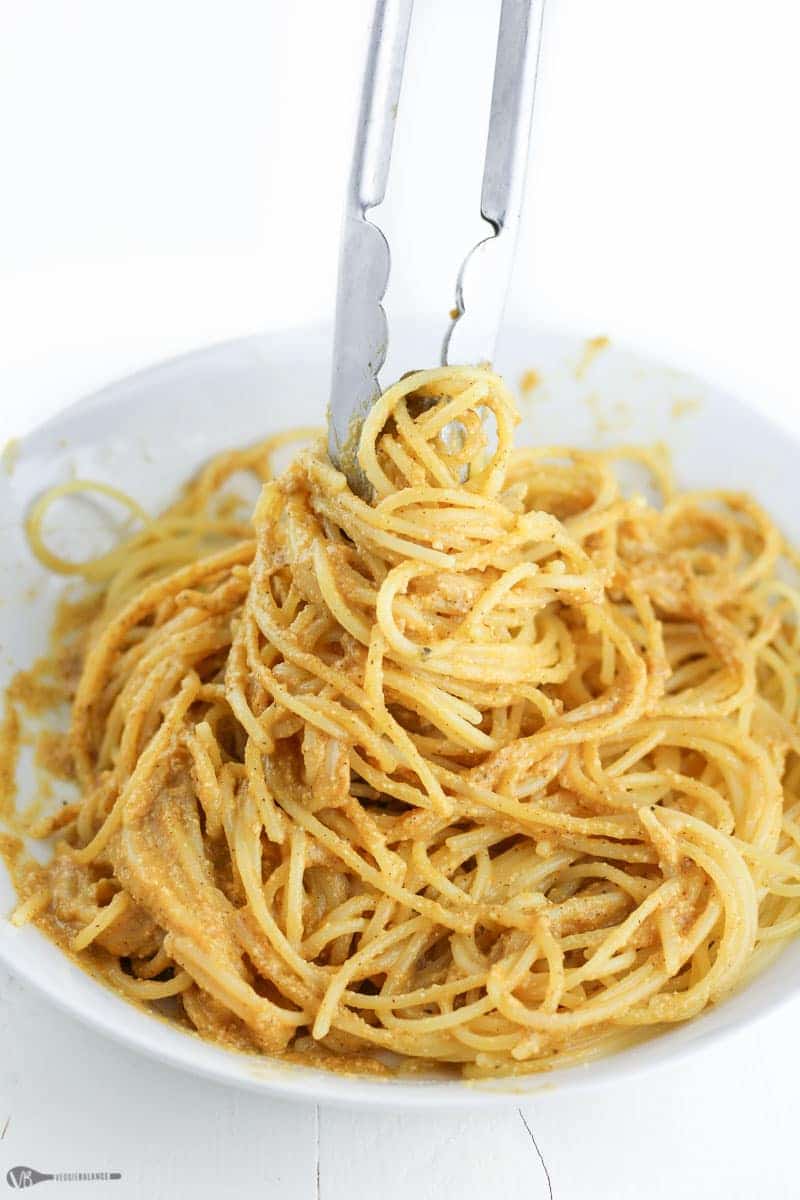 Vegan Pumpkin Alfredo Sauce recipe {Gluten-Free, Dairy-Free, Vegan}