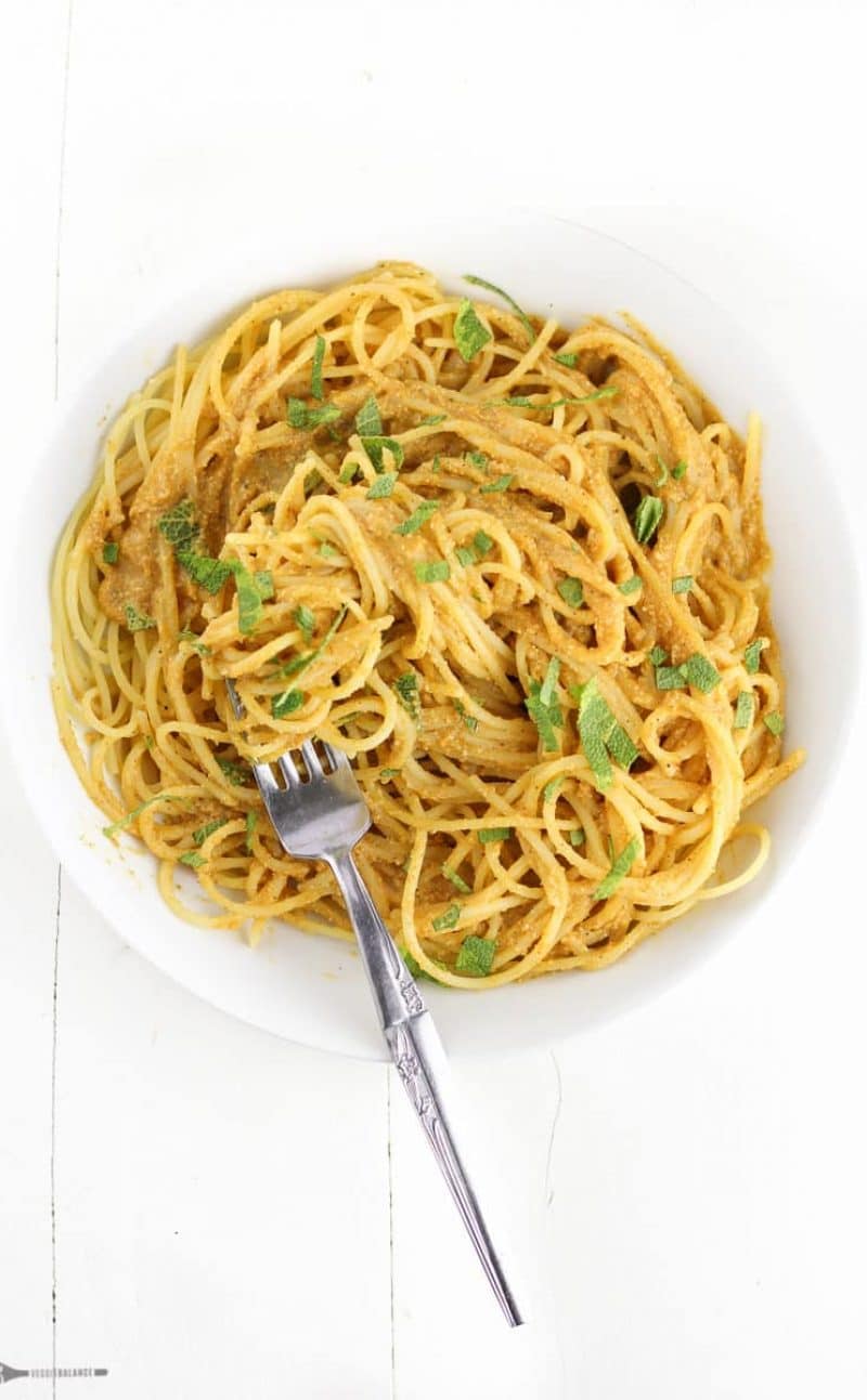 Pumpkin Alfredo Sauce made Vegan Recipe