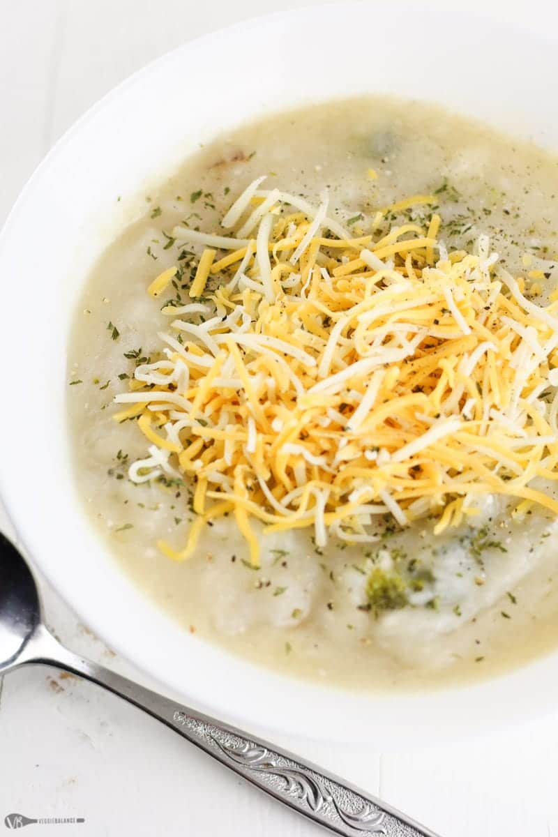 Dairy-Free Crockpot Broccoli Potato Soup Recipe Healthy Gluten-Free - Veggiebalance.com