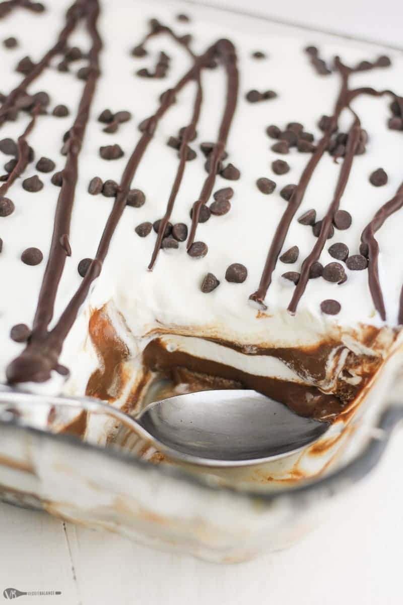 Layered Chocolate Pudding Dessert - The BakerMama