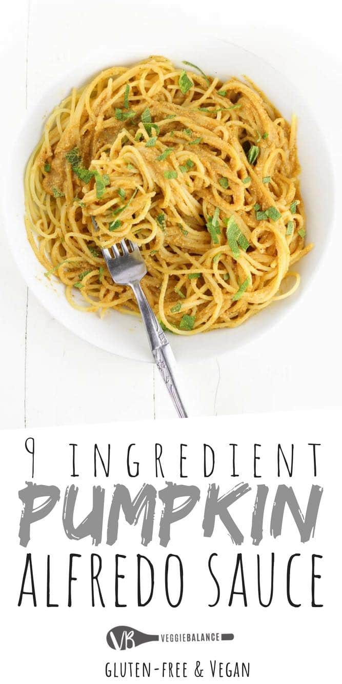 Pumpkin Alfredo Sauce recipe made with 9-Ingredients including fresh sage from the garden. Made in less than 20 minutes for 100% satisfaction of those pumpkin cravings!