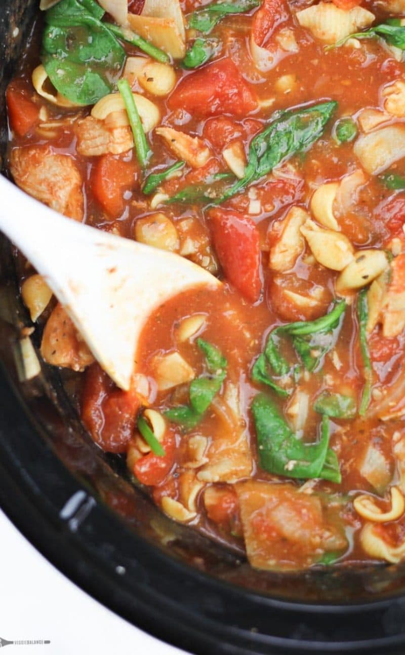 Spinach Artichoke Pasta Made in Crockpot Recipe