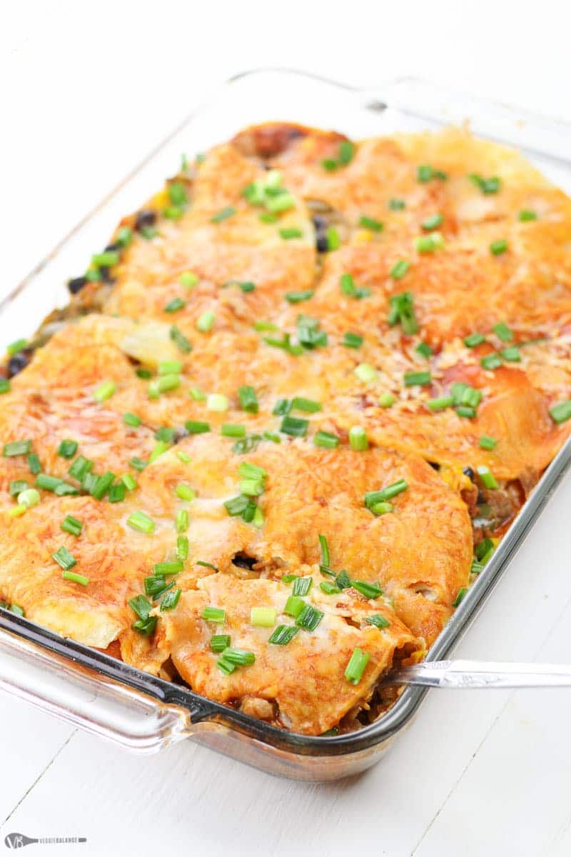 Sweet Potato Mexican Lasagna recipe - Veggiebalance.com