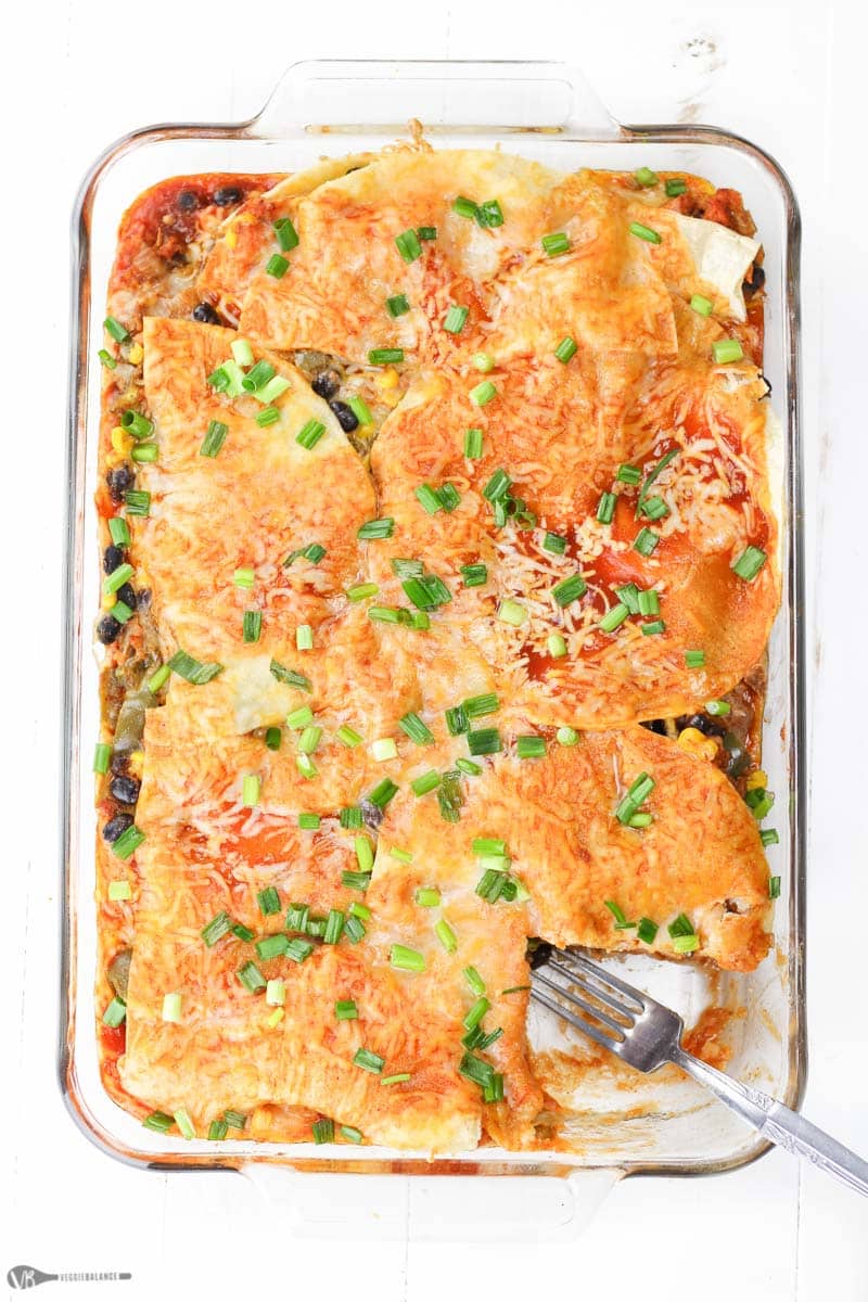 Sweet Potato Mexican Lasagna recipe - Veggiebalance.com