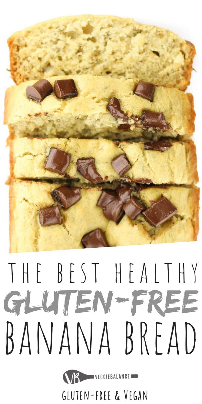 Gluten-Free Chocolate Chip Banana Bread recipe made healthy! The go-to recipe for those weekend mornings. Made healthy with no oil or butter making it hands down the best gluten-free banana bread recipe! #glutenfree #healthy #healthyrecipes #glutenfreerecipes #bananabread #glutenfreebananabread