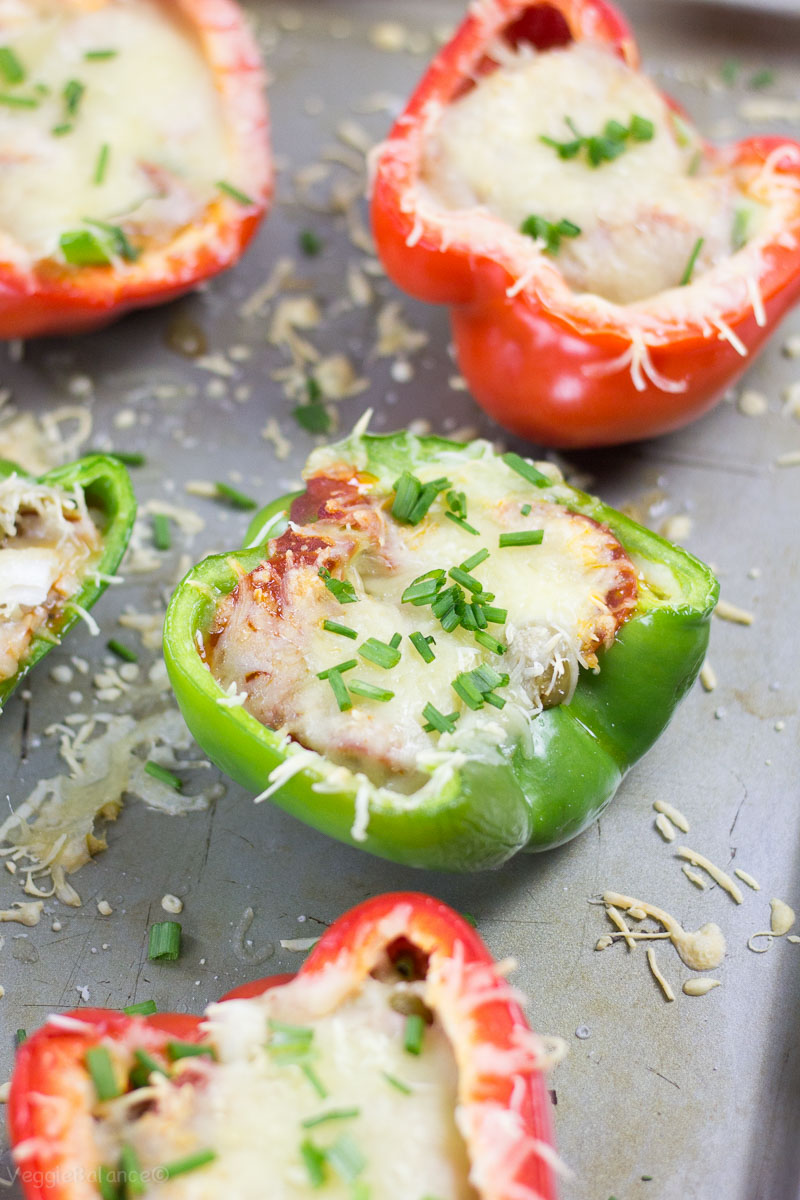Bell Pepper Pizzas (Gluten Free, Low Carb Pizza) VeggieBalance