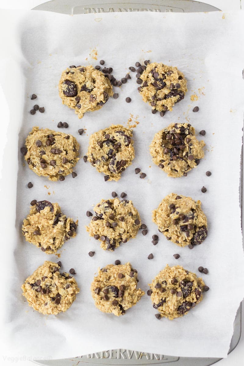 Chocolate Cherry Breakfast Cookies recipe - Veggiebalance.com