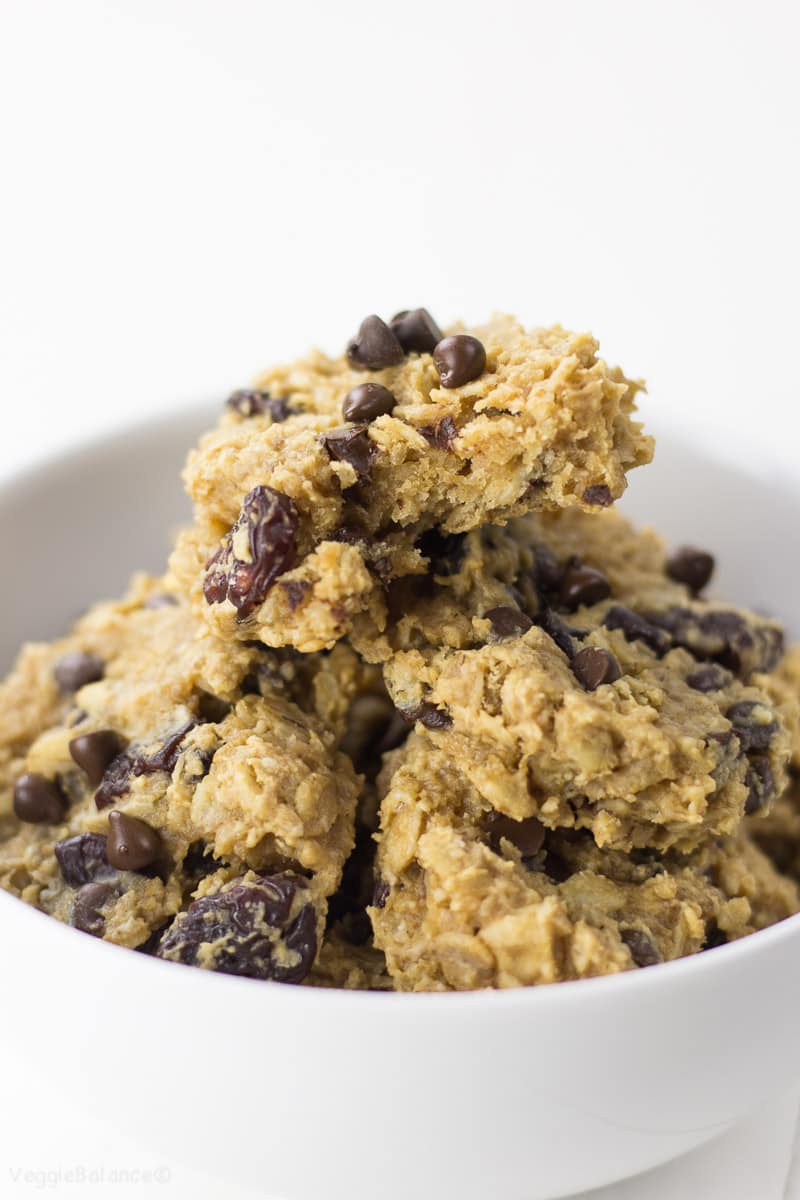 Chocolate Cherry Breakfast Cookies recipe - Veggiebalance.com