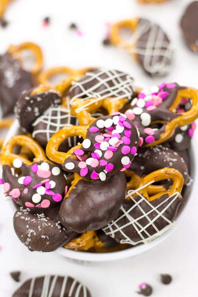 Chocolate Covered Pretzels - Veggiebalance.com