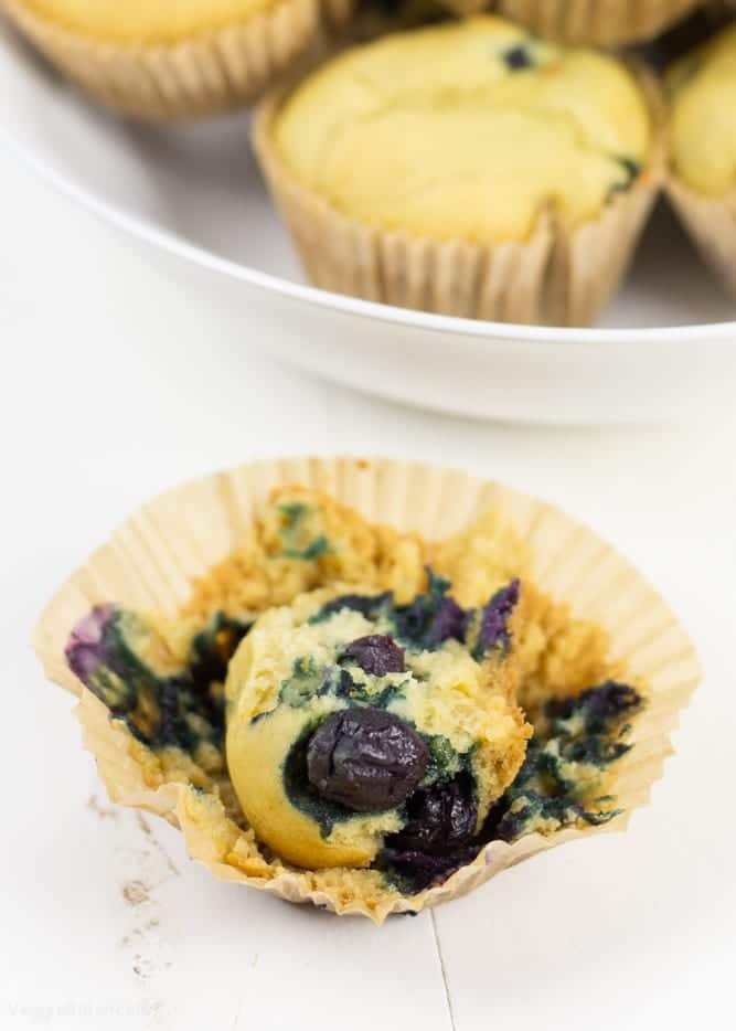 Healthy Blueberry Muffins  Gluten Free, Dairy Free, Vegan - Veggiebalance.com