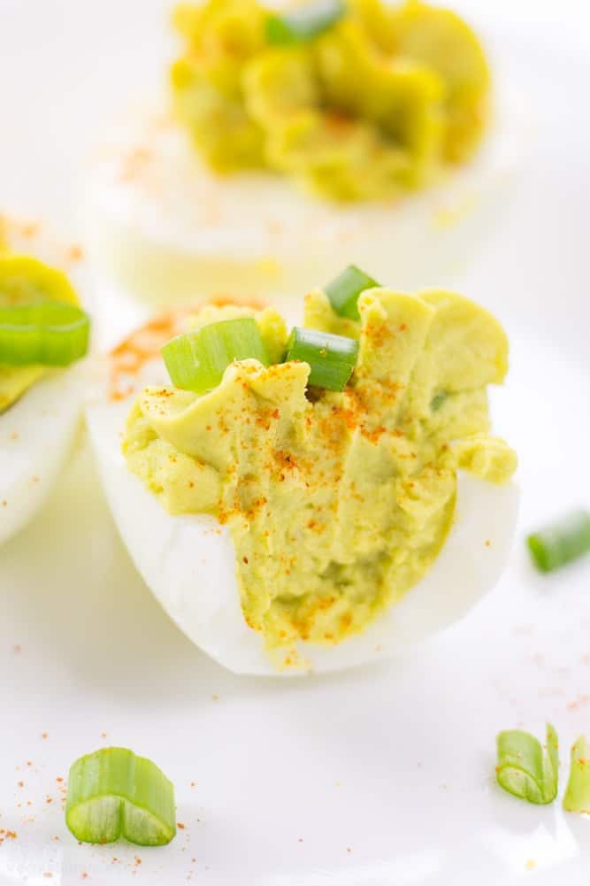 Healthy Deviled Eggs - Veggiebalance.com