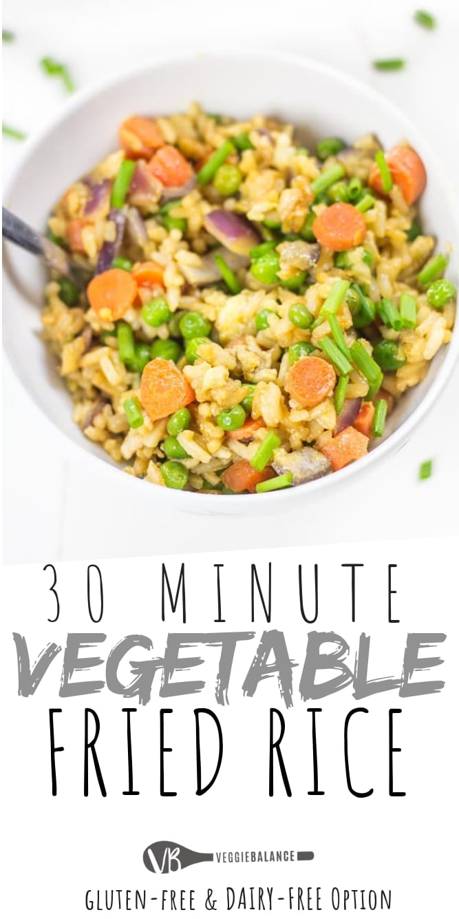 Gluten-Free Fried Rice made easy - basic ingredients you already have come together to make this simple staple dish right now. Try our take of Vegetable Fried Rice for a quick and easy dinner under 30 minutes.
(Healthy, Gluten Free, Dairy Free, Peanut Free, Sesame Free)