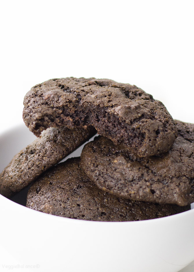 One Bowl Double Chocolate Chip Cookies Gluten Free, Dairy Free - Veggiebalance.com