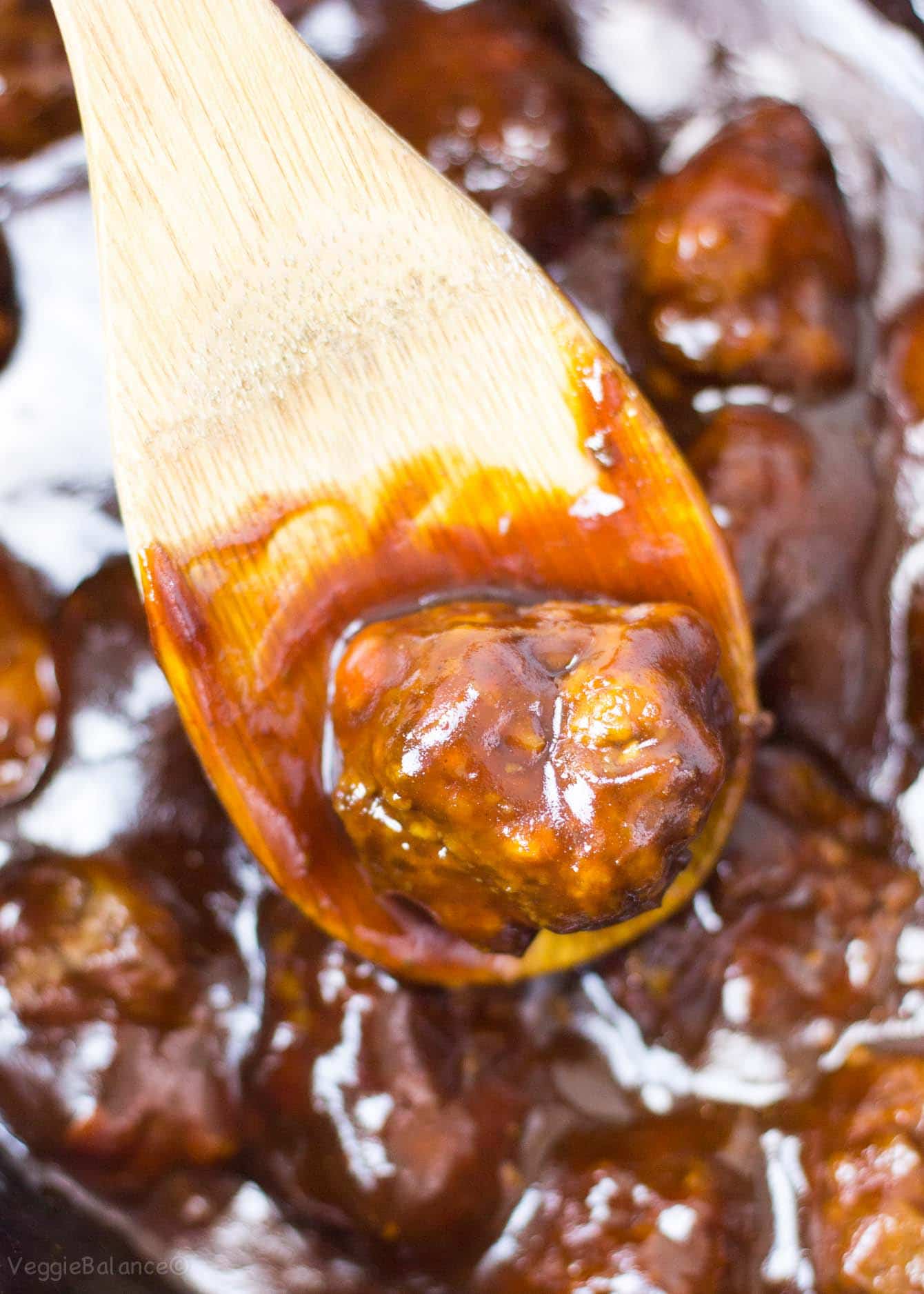 Slow Cooker Meatballs Gluten Free and Dairy Free - Veggiebalance.com