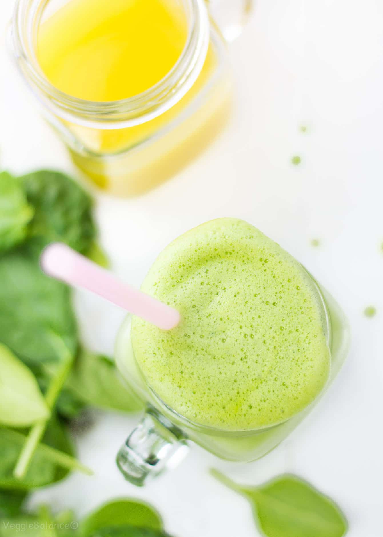 Two Ingredient Green Smoothie - Veggiebalance.com