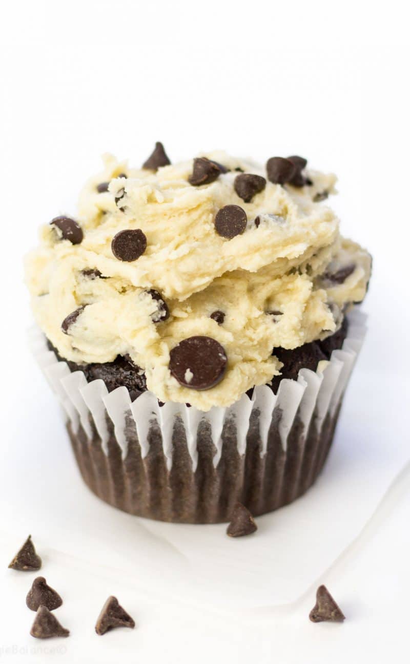 Chocolate Chip Cookie Dough Cupcakes Recipe (Gluten Free)