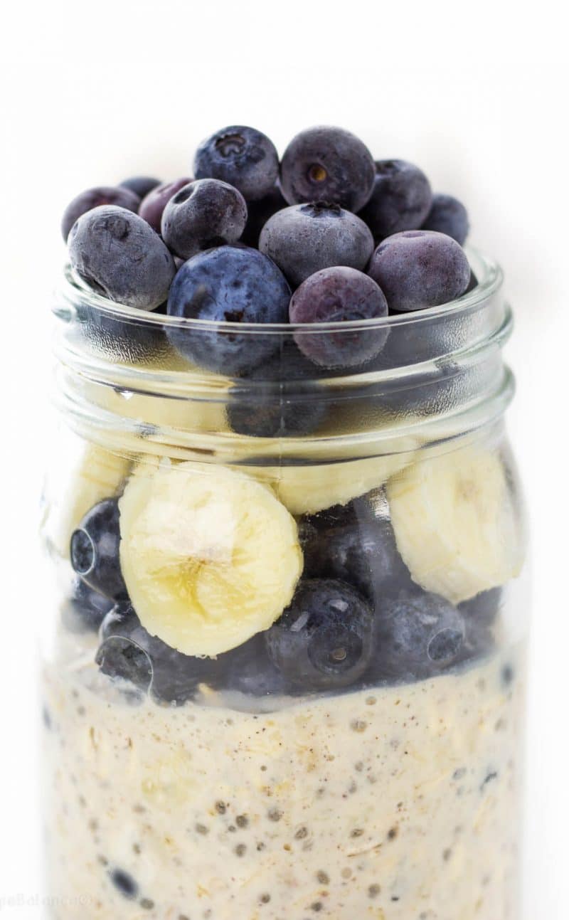 Overnight Oats Blueberry Banana Recipe