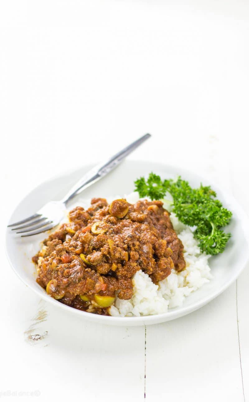 Picadillo Mexican Beef over Rice Recipe