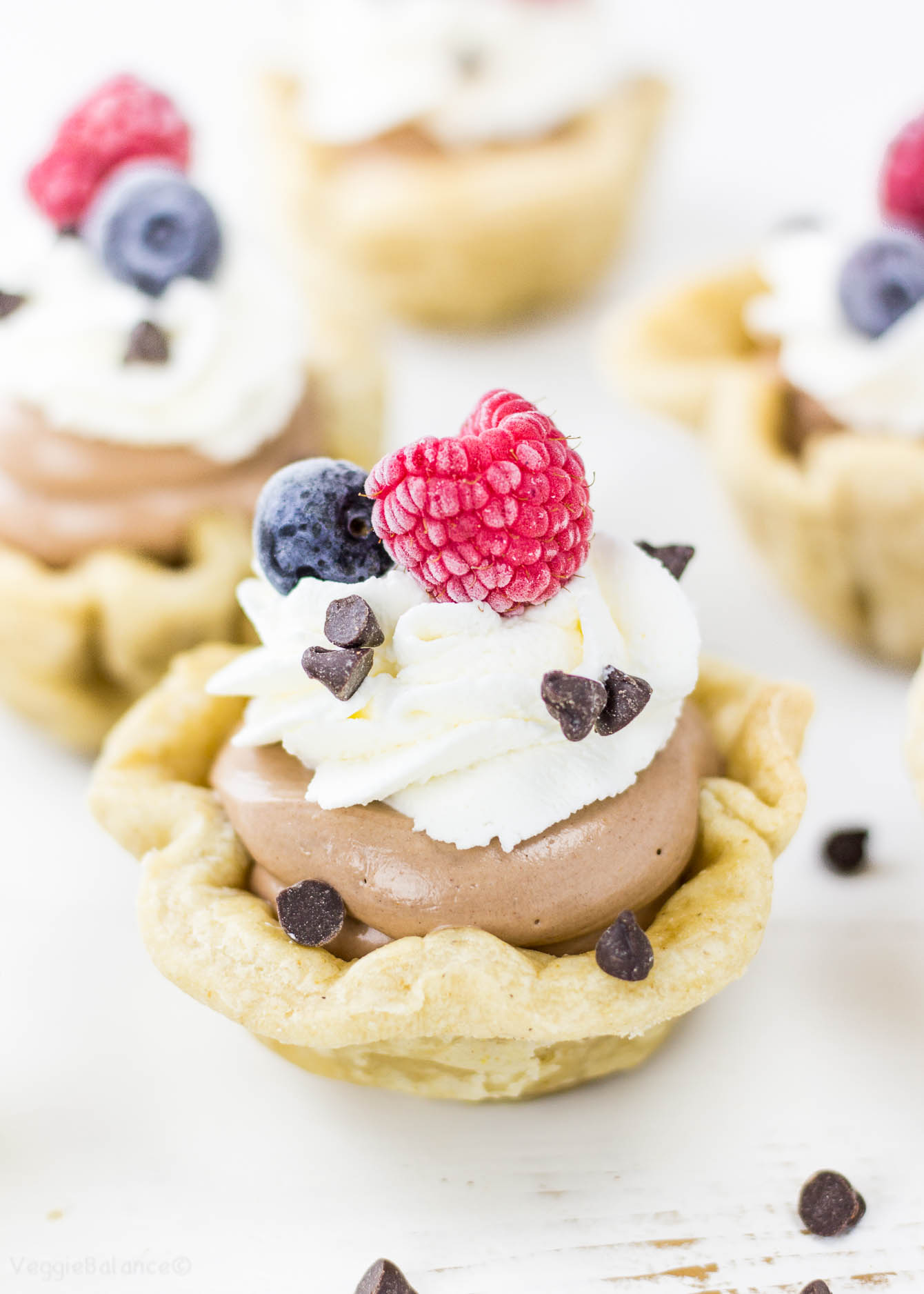 Mini Chocolate Cream Pies recipe Gluten-Free - Veggiebalance.com