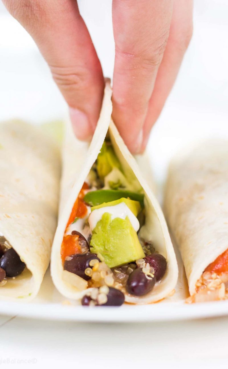 Quinoa Black Bean Tacos with Lime Recipe