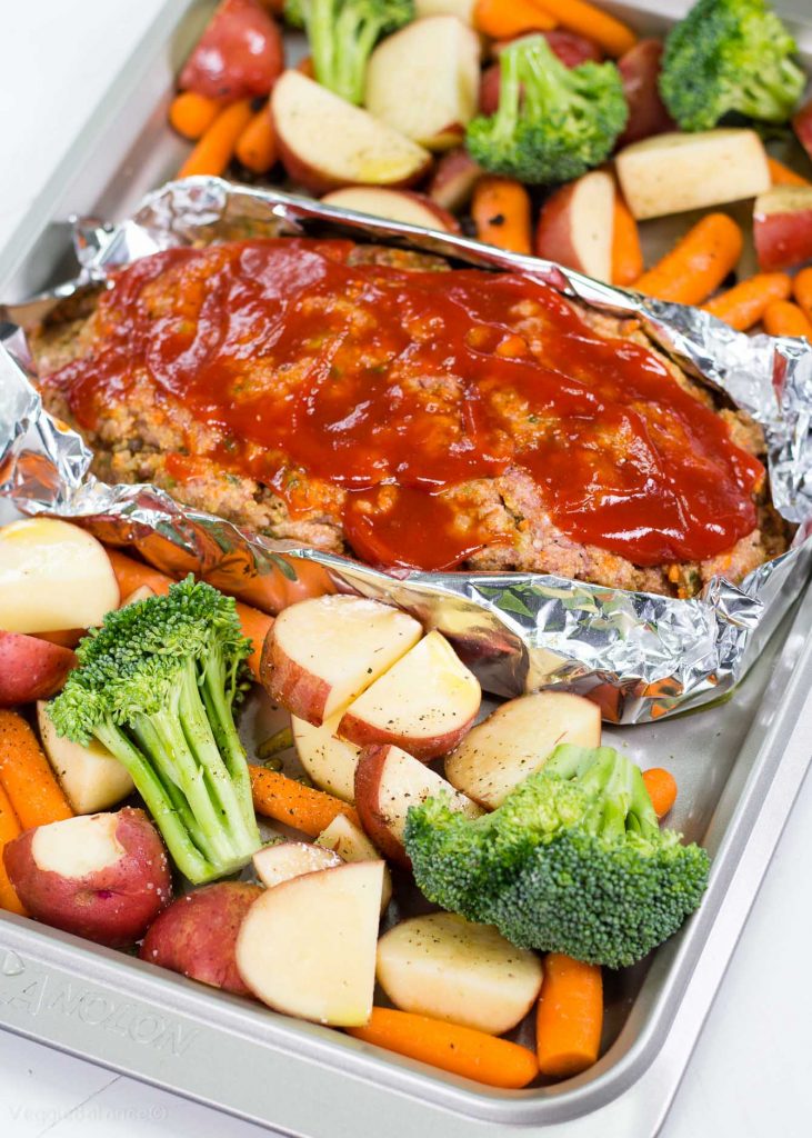 Gluten Free Meatloaf recipe made on Sheet Pan