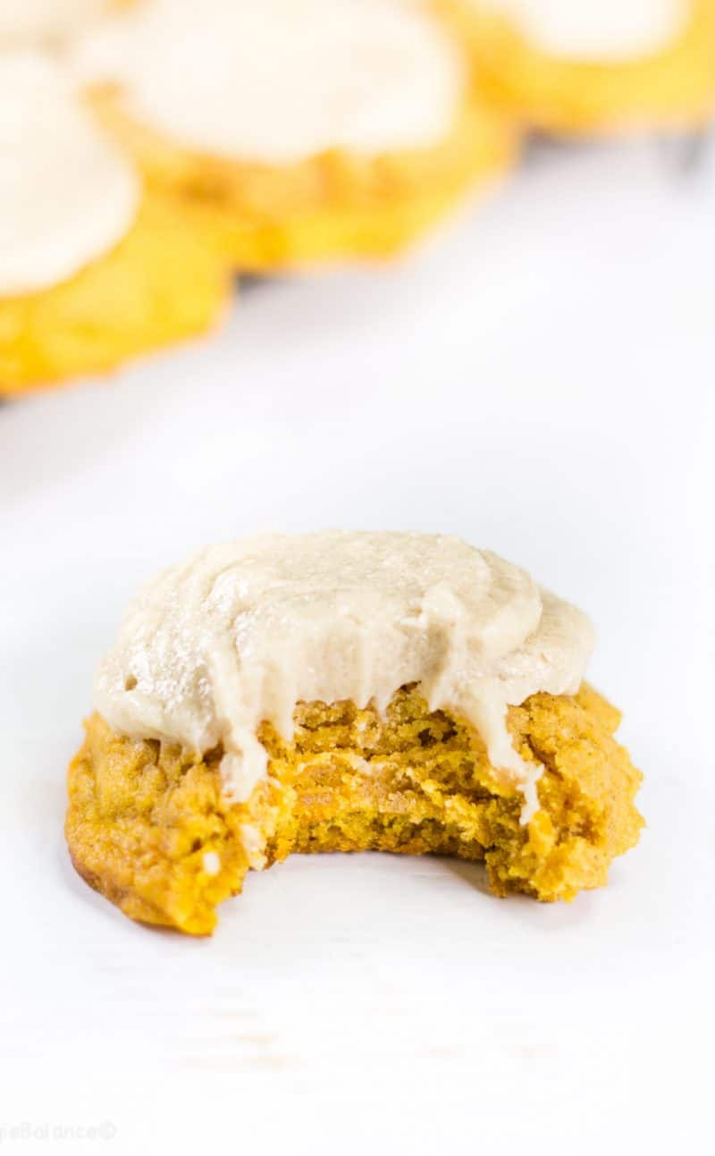 Gluten Free Soft Baked Pumpkin Cookies with Brown Sugar Frosting Recipe